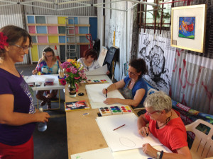 Students make a mindful start to their artwork