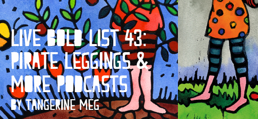 Header image featuring Tangerine Meg lino prints with stripey leggings being worn