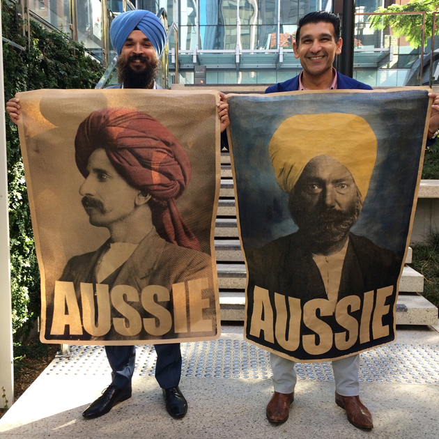 2_Muslim_2_Sikhs_4_Aussies_Perth_Harjit_and_Affy_Aussie_Posters_Peter_Drew