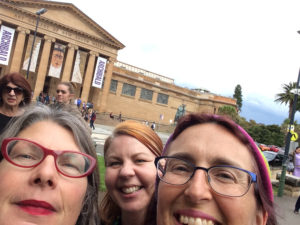 3 Smiling Women outside the Art Gallery of New South Wales