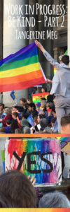 Photos from Marriage Equality rally as a header image for Be Kind blog post